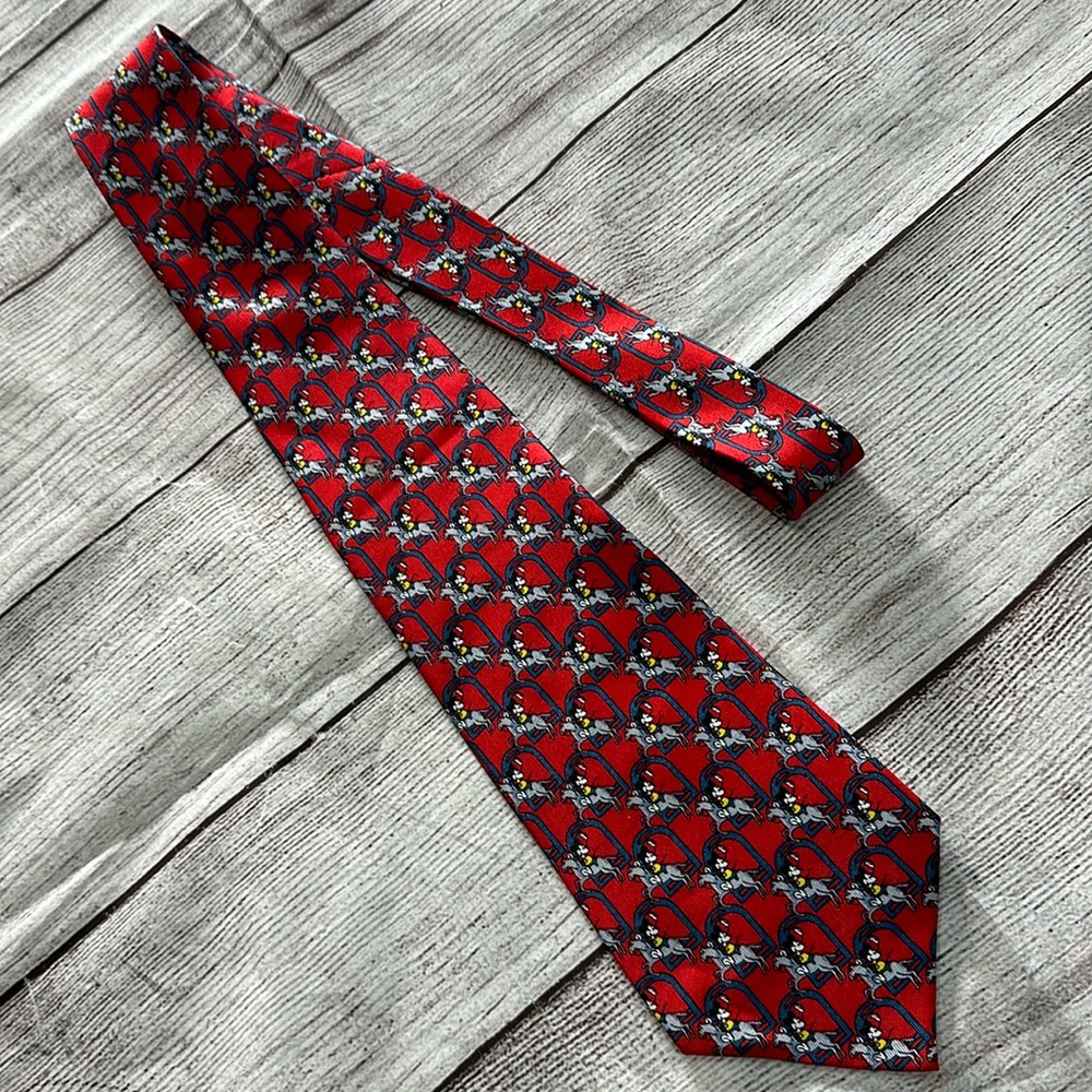 Mickey Mouse on Horse Necktie Disney Tie Works Balancine Silk Vintage Cowboy